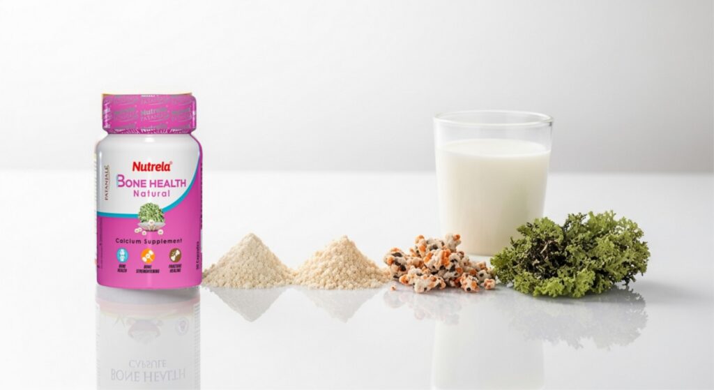 Patanjali Nutrela Bone Health Natural Capsule – Strong Bones with Ayurvedic natural ingredients for bone strength.
