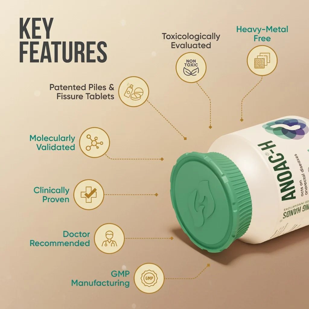 Healing Hands Anoac H Tablet for Severe Piles and Fissures 
